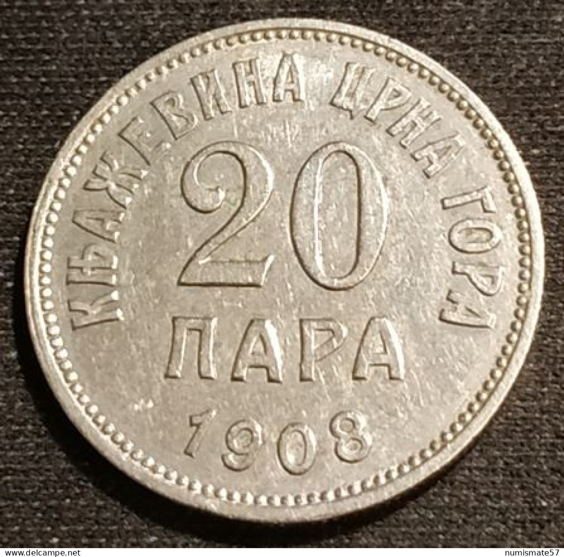 RARE - MONTENEGRO - 20 PARA 1908 - KM 4 - Jugoslavia