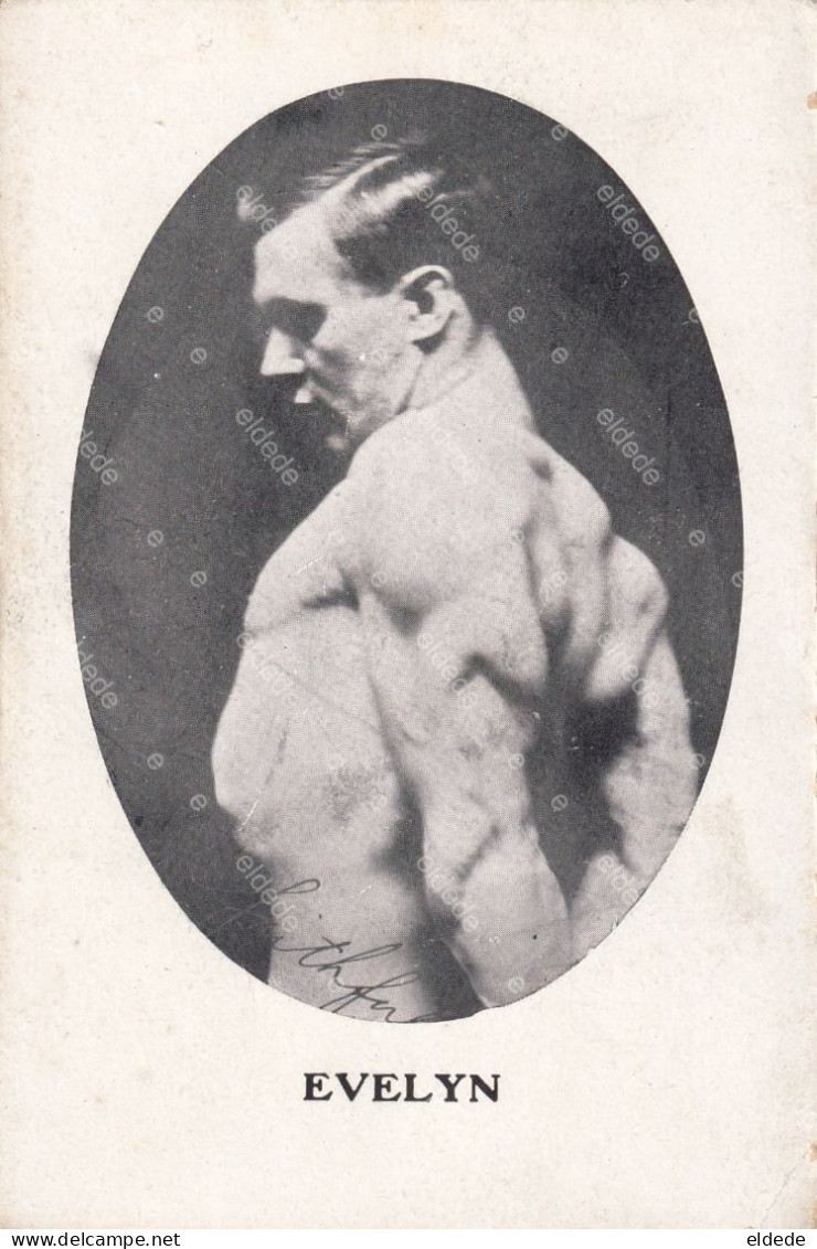 Harold Evelyn Homme Fort Nu Culturisme Poids Haltères Petit Hercule Antipode - Weightlifting