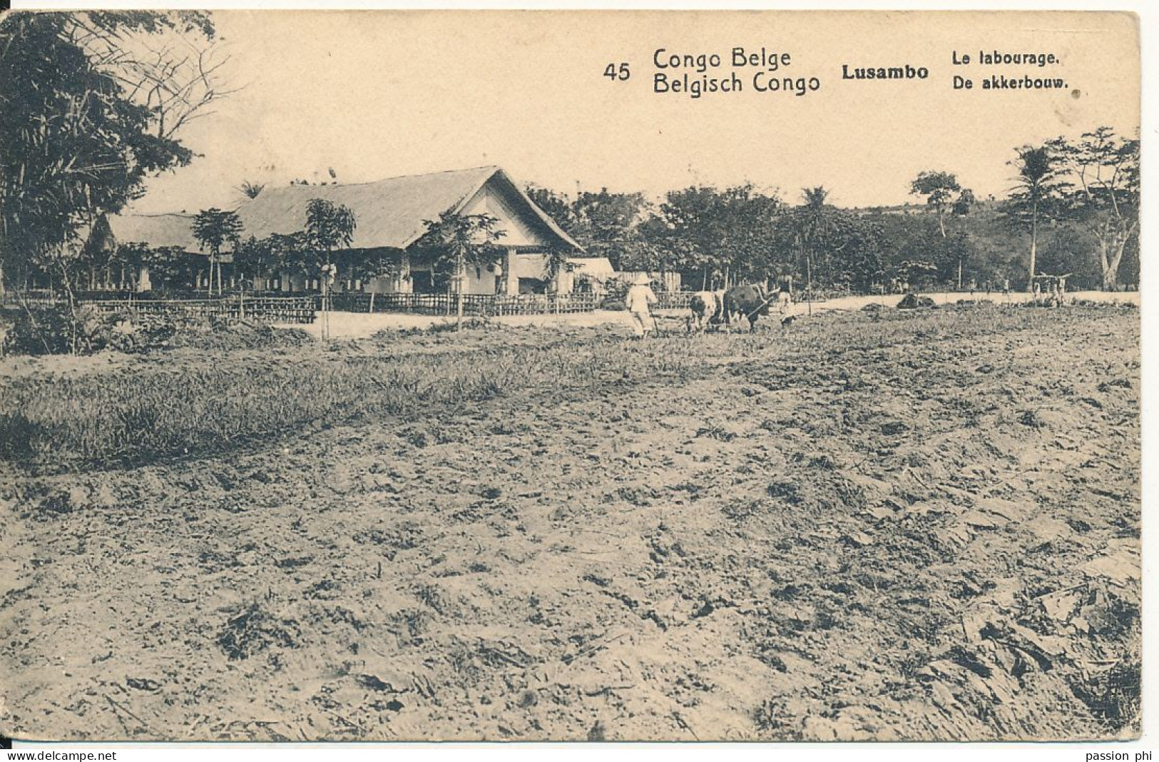 B6 BELGIAN CONGO PPS SBEP 43 VIEW 45 USED - Entiers Postaux