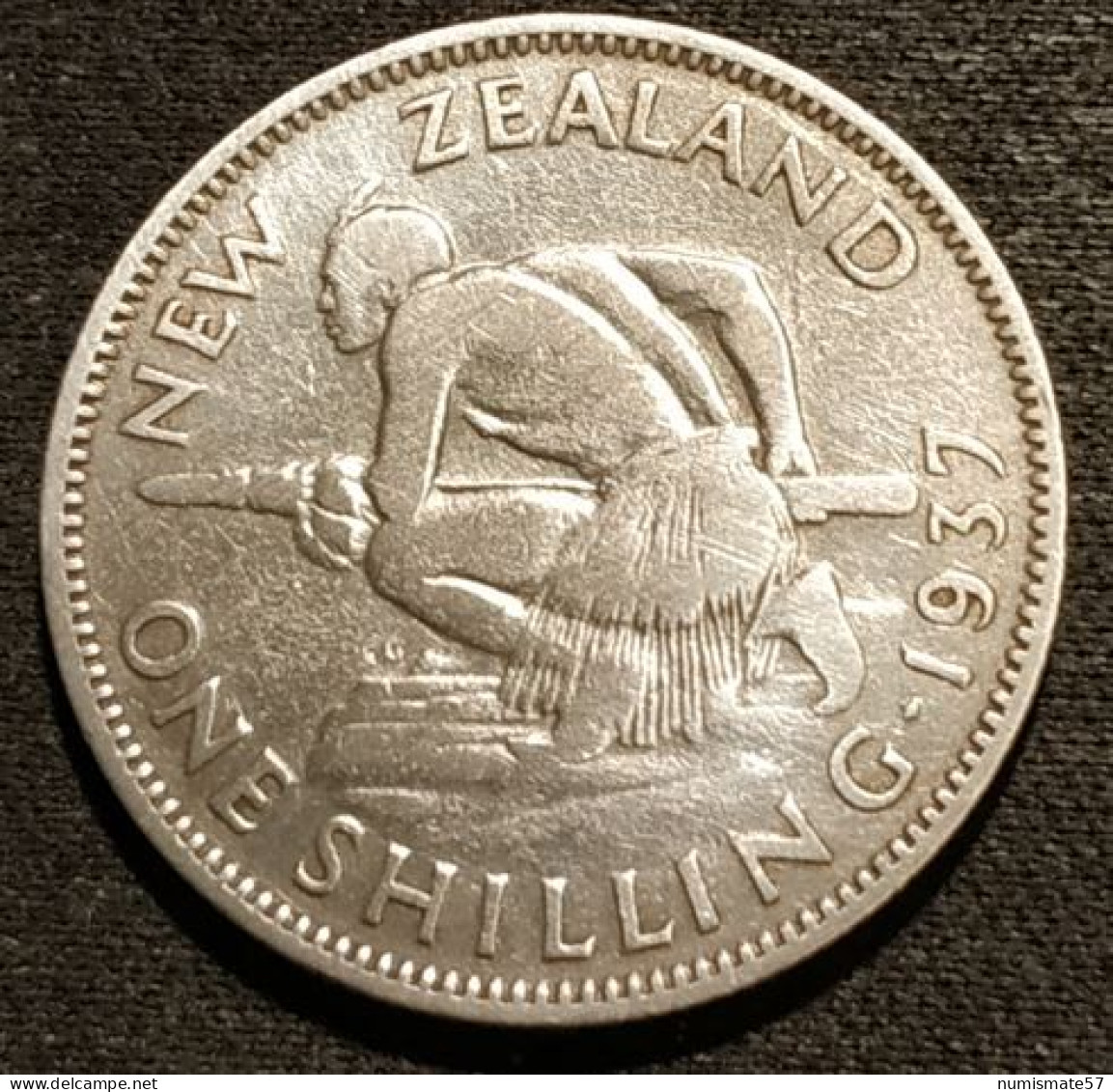 NOUVELLE ZELANDE - NEW ZEALAND - 1 SHILLING 1937 - Argent - Silver - George VI - KM 9 - Nouvelle-Zélande