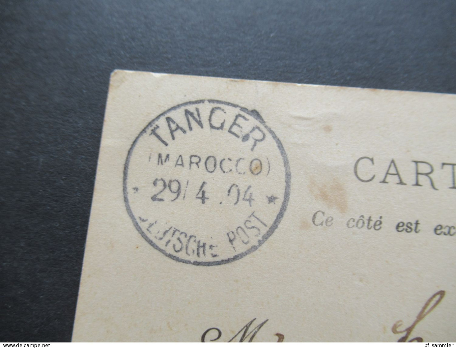 Reichspost 1904 Mi.Nr.9 EF Auslandspostamt Marokko AK Tanger Paysans Marocains K1 Tanger (Marocco) Deutsche Post
