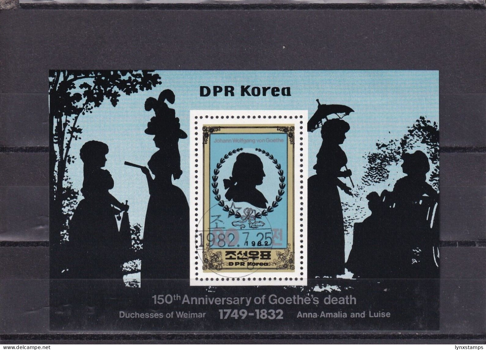 LI02 Korea 1982 The 150th Anniv Of The Death Of Johann Von Goethe Mini Sheet - Korea, North