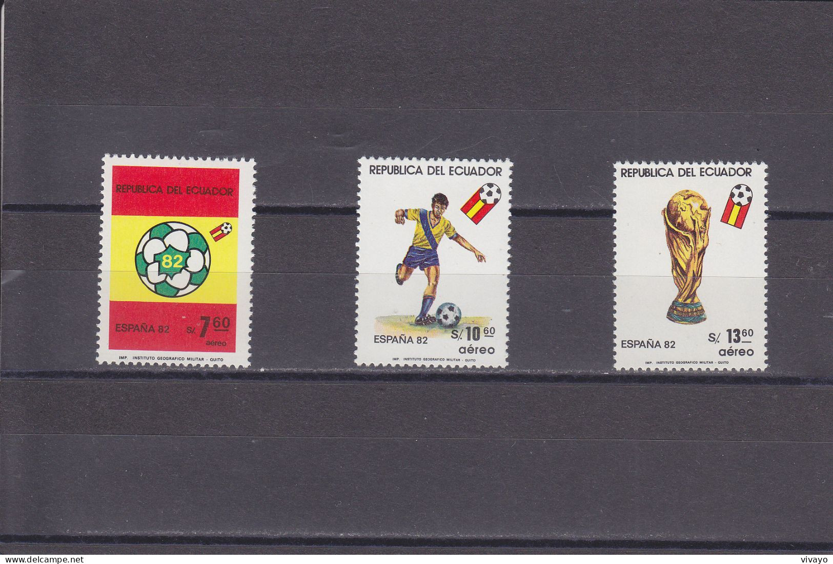 ECUADOR - EQUATEUR  - 1982 - ** / MNH - FOOTBALL WORLD CUP SPAIN 1982 - Mi. 1909/11 - 1982 – Spain