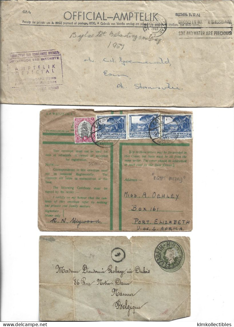 GREAT BRITAIN UNITED KINGDOM ENGLAND COLONIES - SOUTH AFRICA SUD AFRIKA -  POSTAL HISTORY LOT - EGYPT PRE PAID - Sin Clasificación