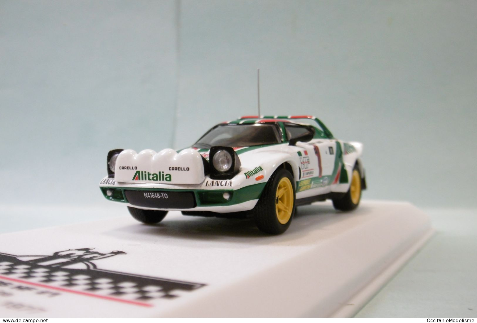 Ixo - LANCIA STRATOS HF #1 Winner Rallye Monte-Carlo 1977 + Figurines Réf. SPRM001-77 NBO Neuf 1/43 - Ixo