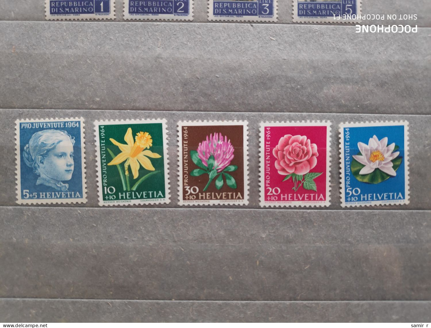 1964	Switzerland	Flowers (F84) - Unused Stamps