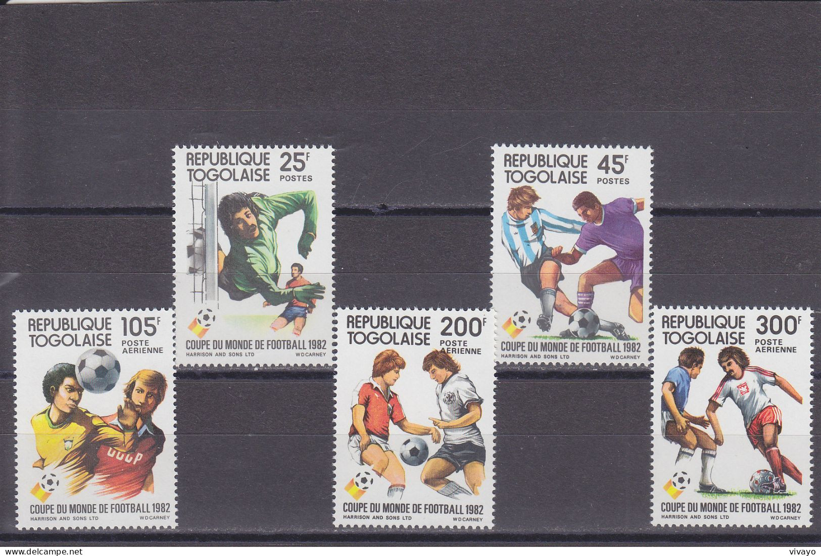 TOGO - 1982 - ** / MNH - FOOTBALL WORLD CUP SPAIN 1982 - Mi. 1613/17 - 1982 – Espagne