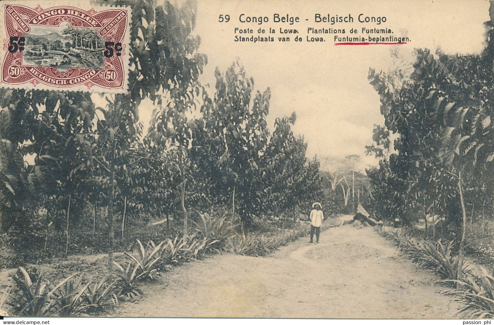 B6 BELGIAN CONGO PPS SBEP 43 VIEW 59 USED - Ganzsachen