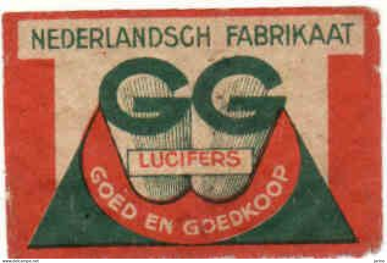 Dutch Matchbox Label, Goed - Zeeland, GG Lucifers, Goed En Goedkoop, Holland, Netherlands - Boites D'allumettes - Etiquettes