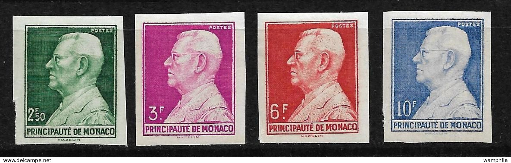 Monaco. 281/84** Non Dentelés. - Variétés