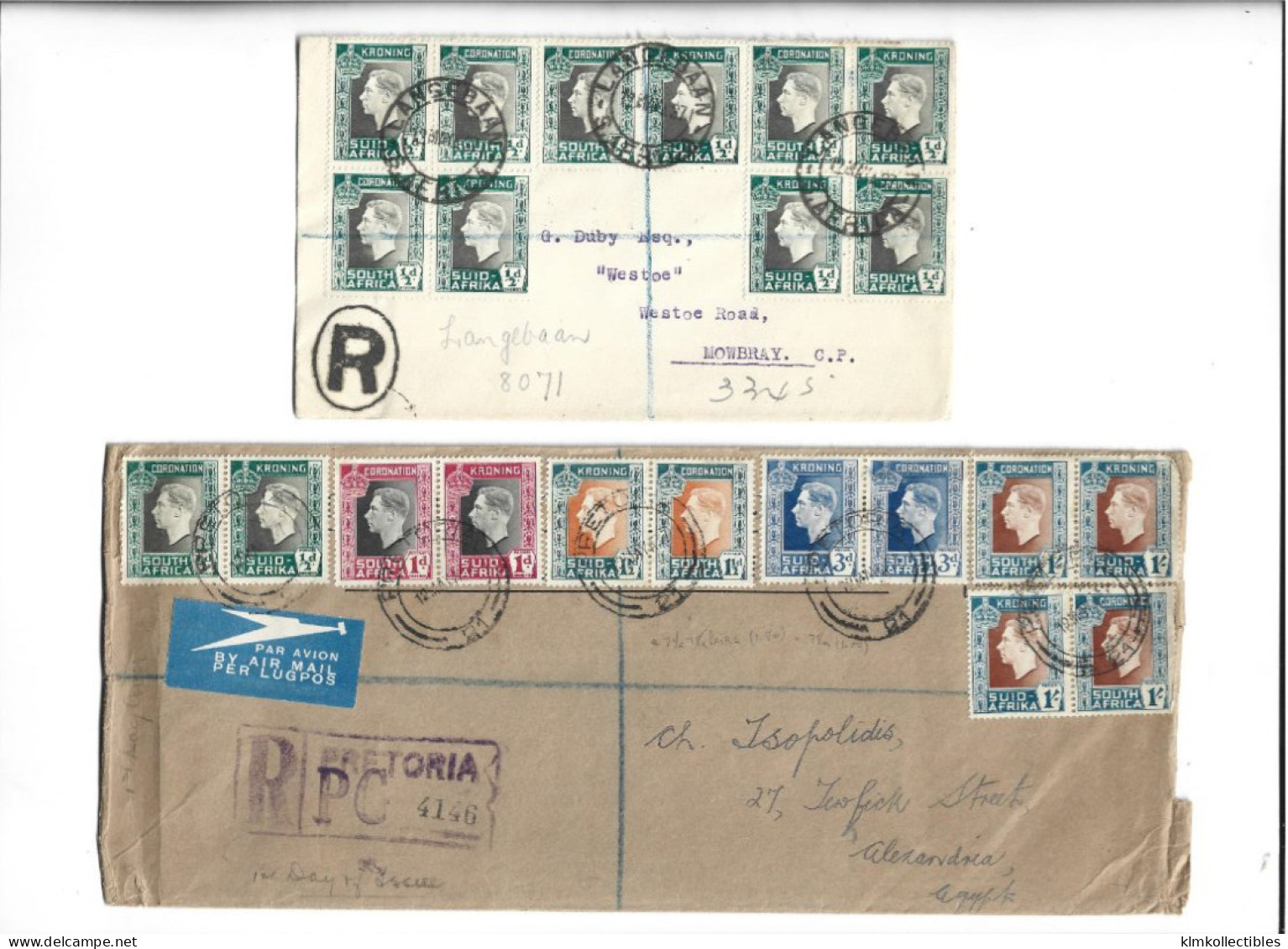 GREAT BRITAIN UNITED KINGDOM ENGLAND COLONIES - SOUTH AFRICA SUD AFRIKA -  POSTAL HISTORY LOT - Unclassified