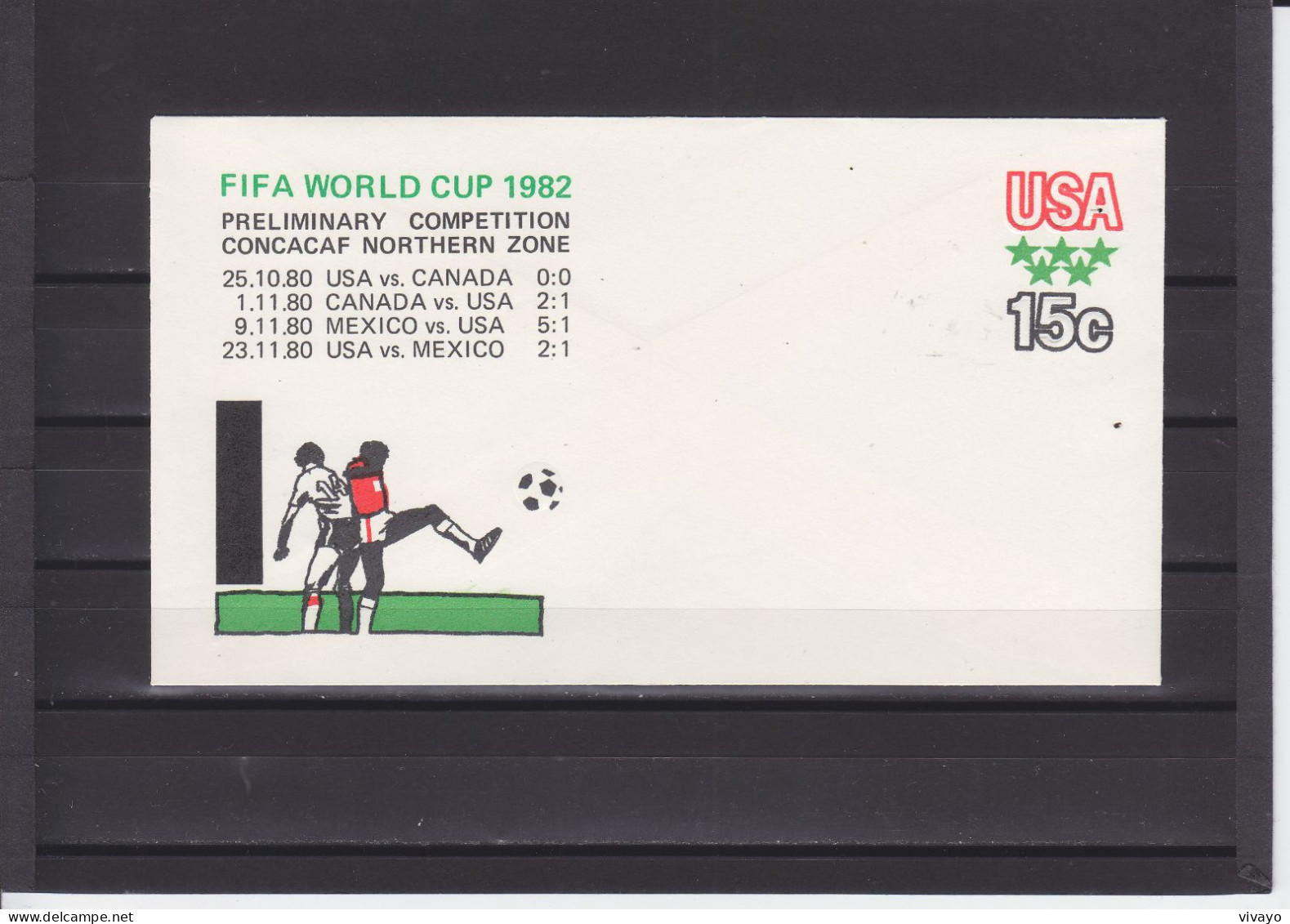 USA - 1982 - ** / MNH - FOOTBALL WORLD CUP SPAIN 1982 - POSTAL STATIONARY COVER - 1982 – Spain