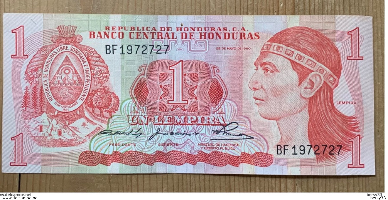 HONDURAS - Billet De Banque 1 Lempira - Honduras