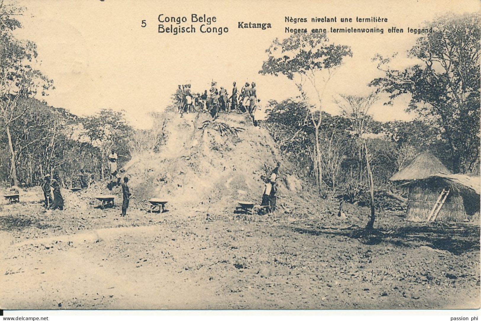 B6 BELGIAN CONGO PPS SBEP 43 VIEW 5 USED - Entiers Postaux