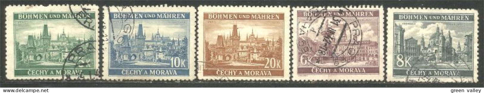 290 Bohmen Mahren Monuments 1939-40 (CZE-403) - Used Stamps