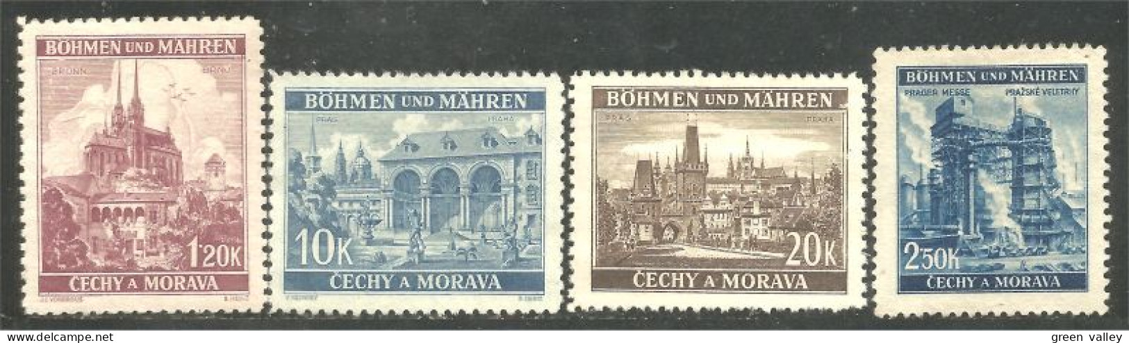 290 Bohmen Mahren Monuments 1939-40 MH * Neuf(2) No Gum(2)(CZE-402) - Usados