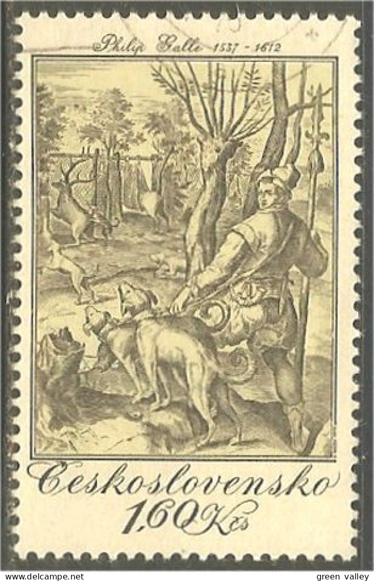 290 Czechoslovakia Chasse Cerf Deer Hunt Hirsch Jagd (CZE-398a) - Oblitérés