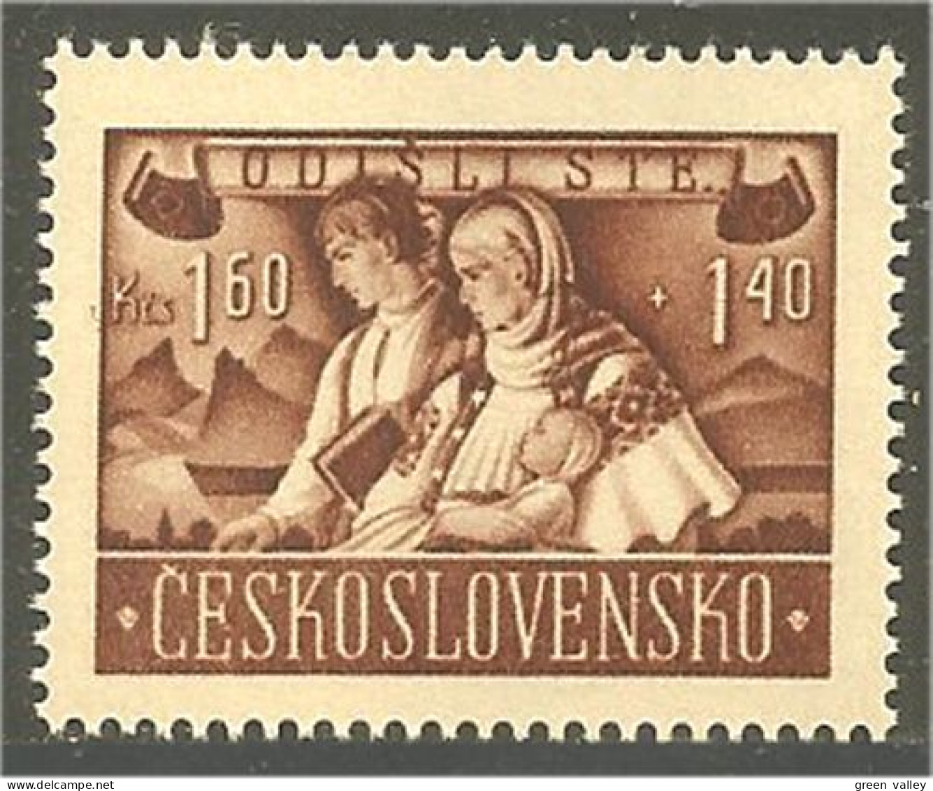 290 Czechoslovakia 1.60k + 1.40k Repatriated Slovaks Retour Des Slovaques MNH ** Neuf SC (CZE-389) - Neufs