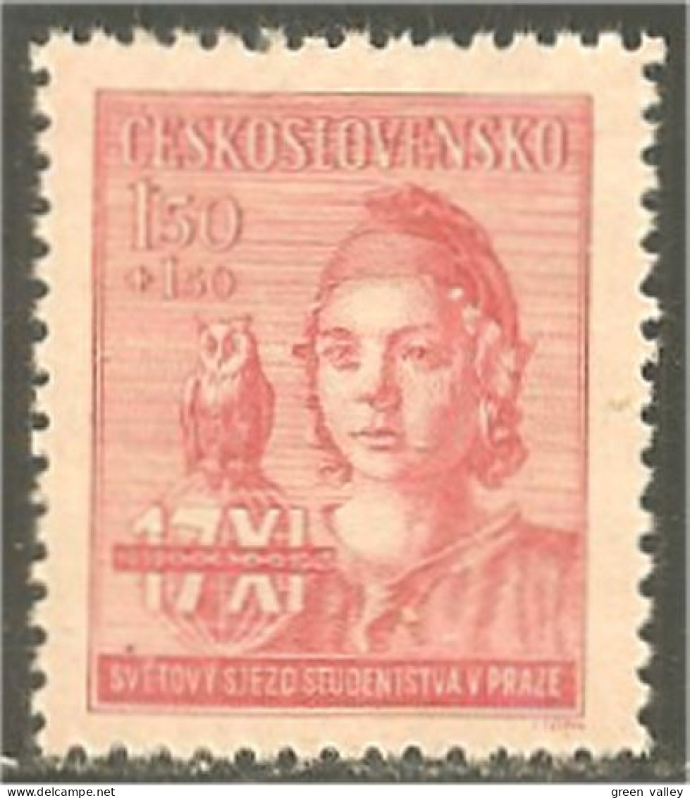 290 Czechoslovakia Hibou Chouette Owl Eule Gufo Uil Buho MNH ** Neuf SC (CZE-387b) - Eulenvögel