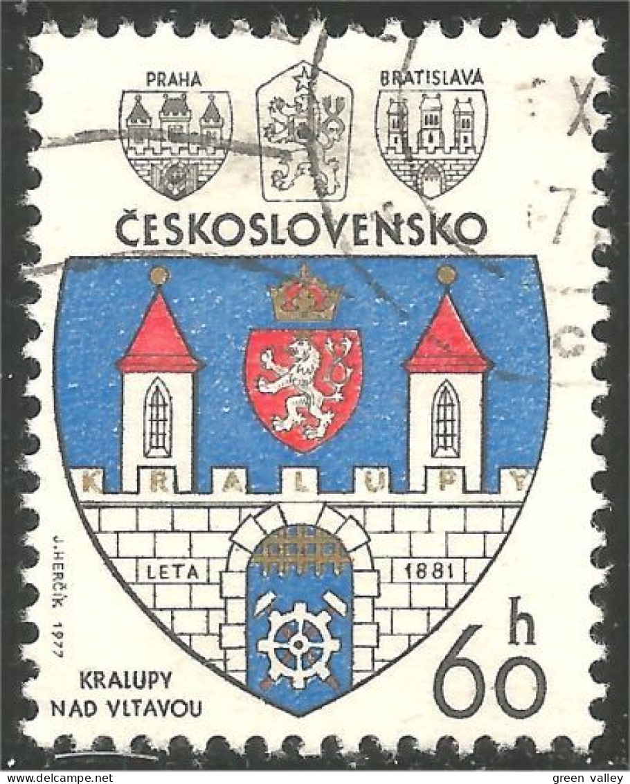 290 Czechoslovakia Armoiries Coat Of Arms Lion Lowe Leone (CZE-373a) - Postzegels