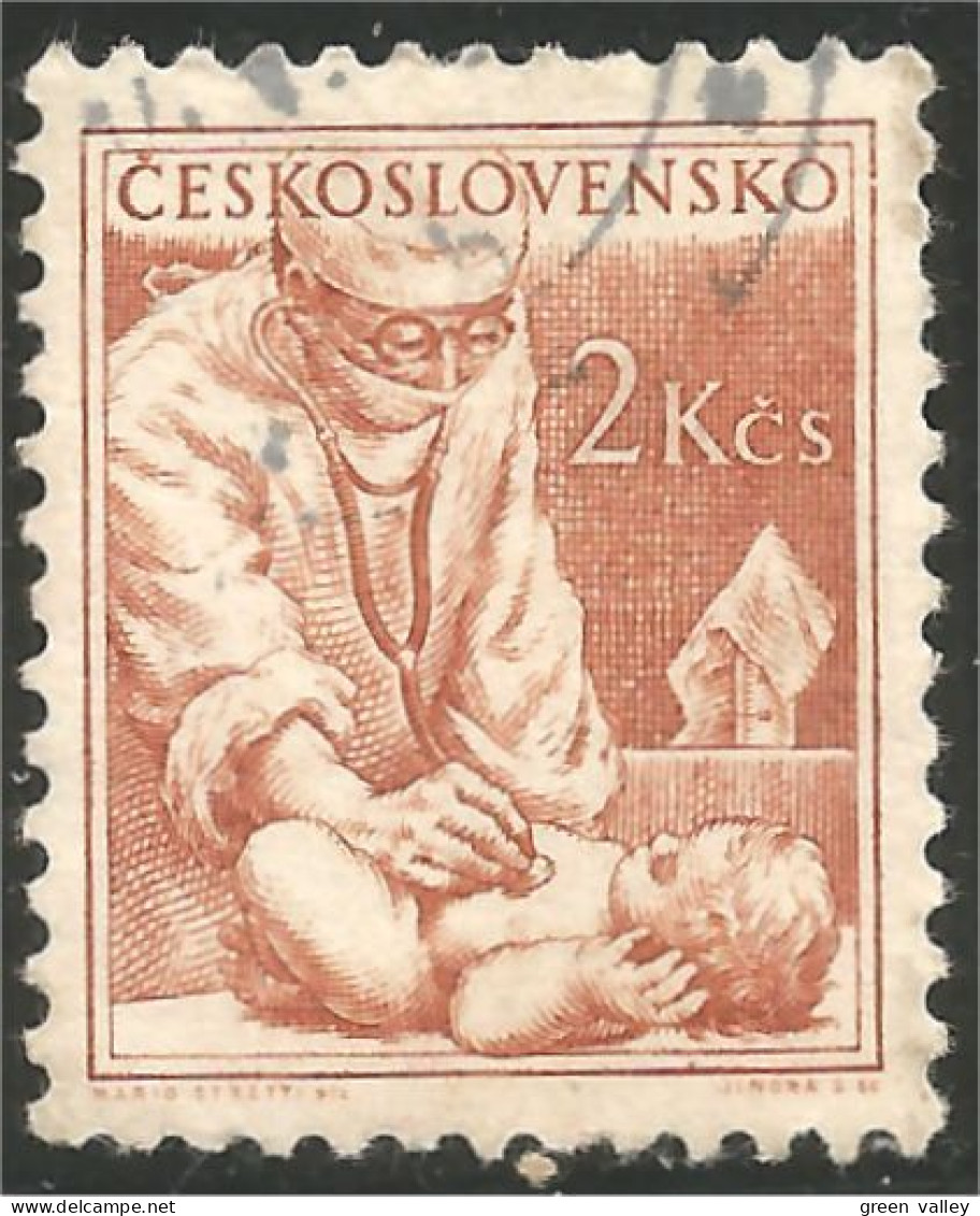 290 Czechoslovakia Physician Médecin Docteur Bébé Baby Enfant Infant (CZE-356c) - Andere & Zonder Classificatie