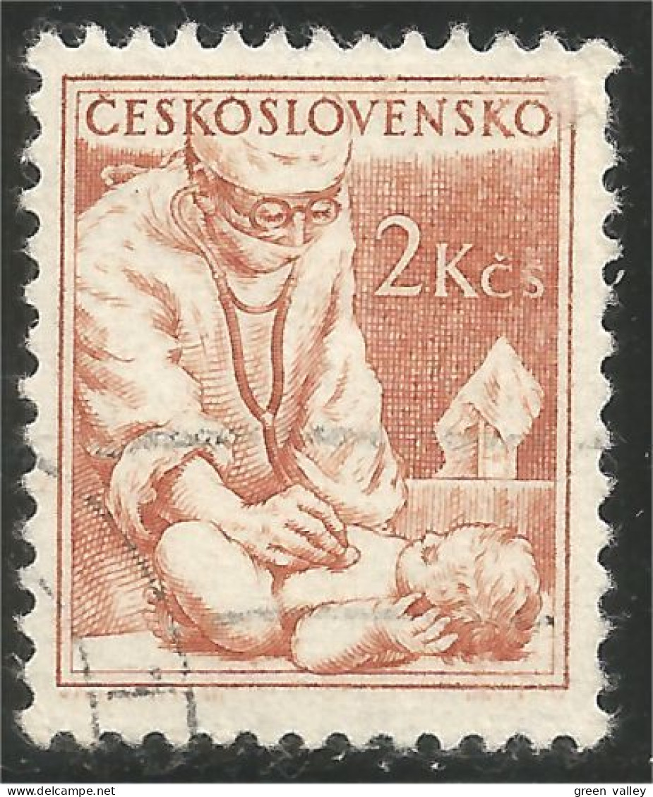 290 Czechoslovakia Physician Médecin Docteur Bébé Baby Enfant Infant (CZE-356b) - Geneeskunde