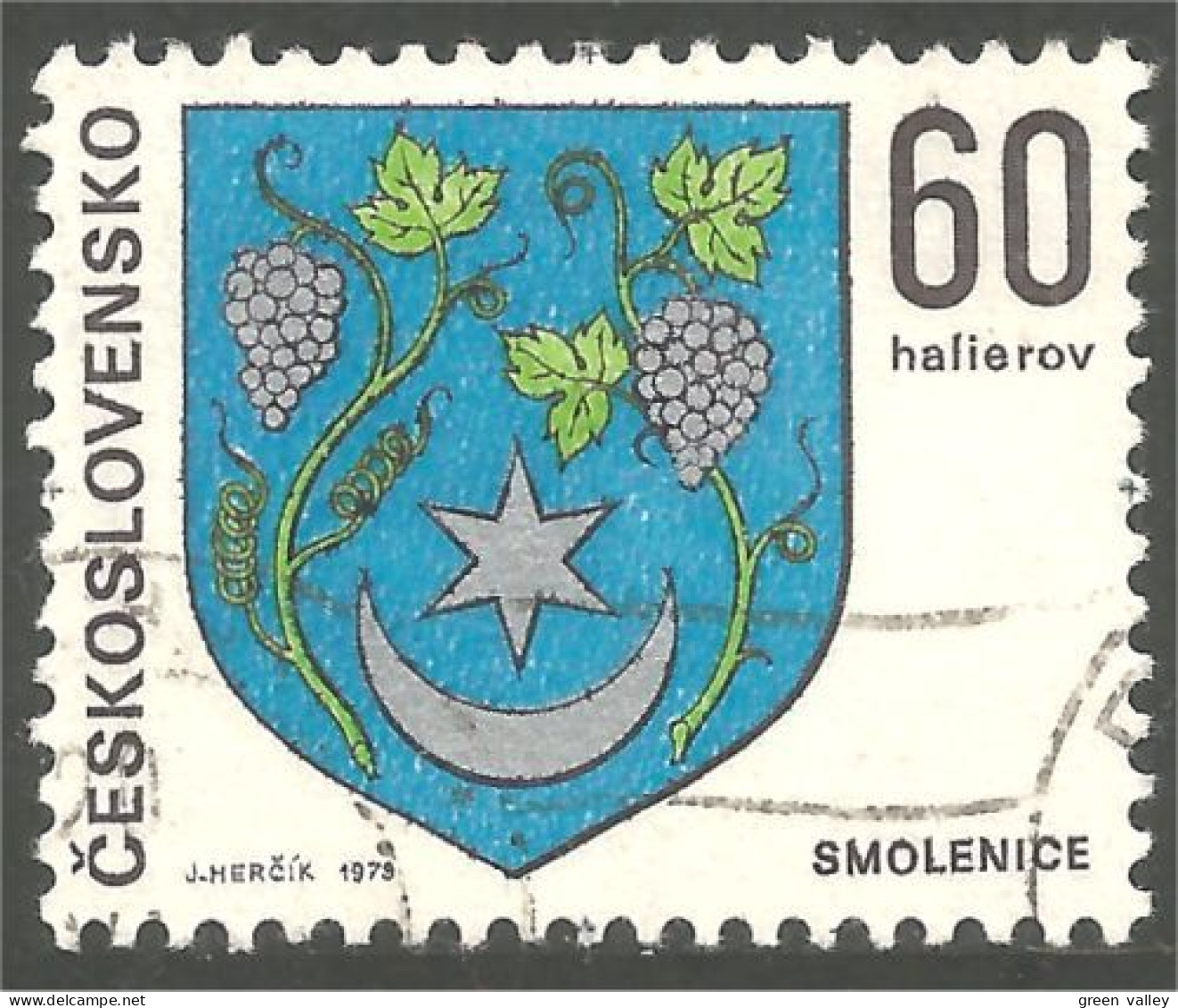 290 Czechoslovakia Raisin Vigne Grape Wine Wein Armoiries Coat Of Arms (CZE-315) - Vins & Alcools