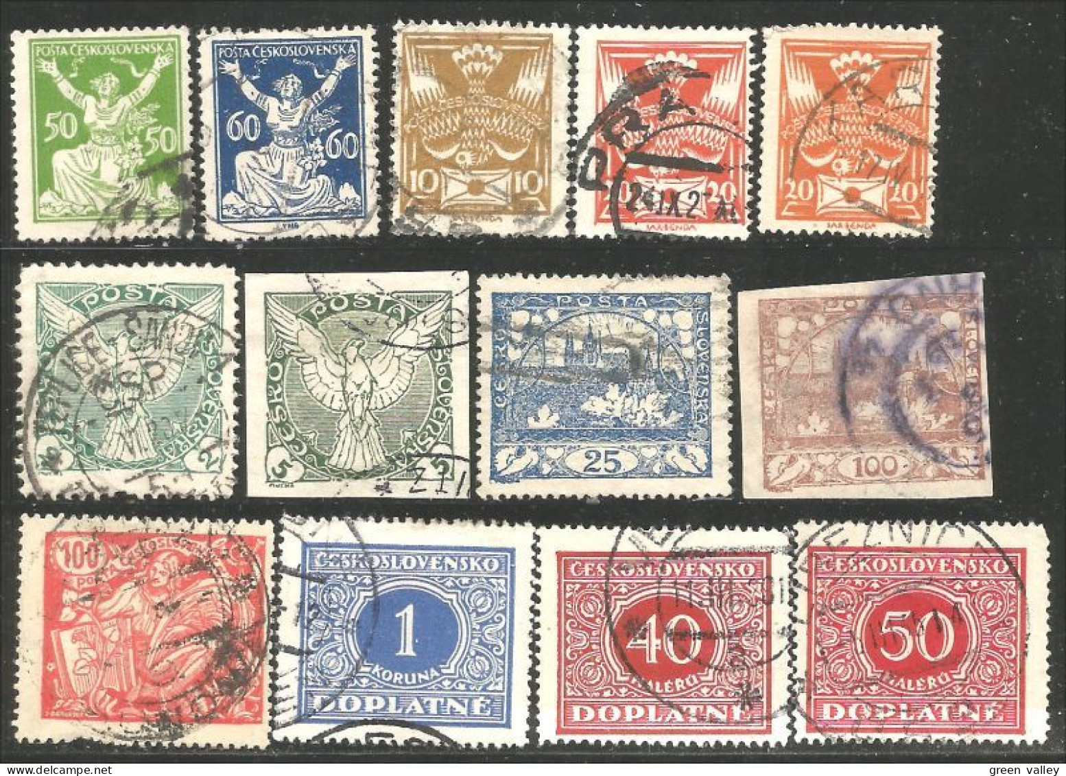 290 Czechoslovakia Taxes Postage Due Surcharge (CZE-251) - Used Stamps