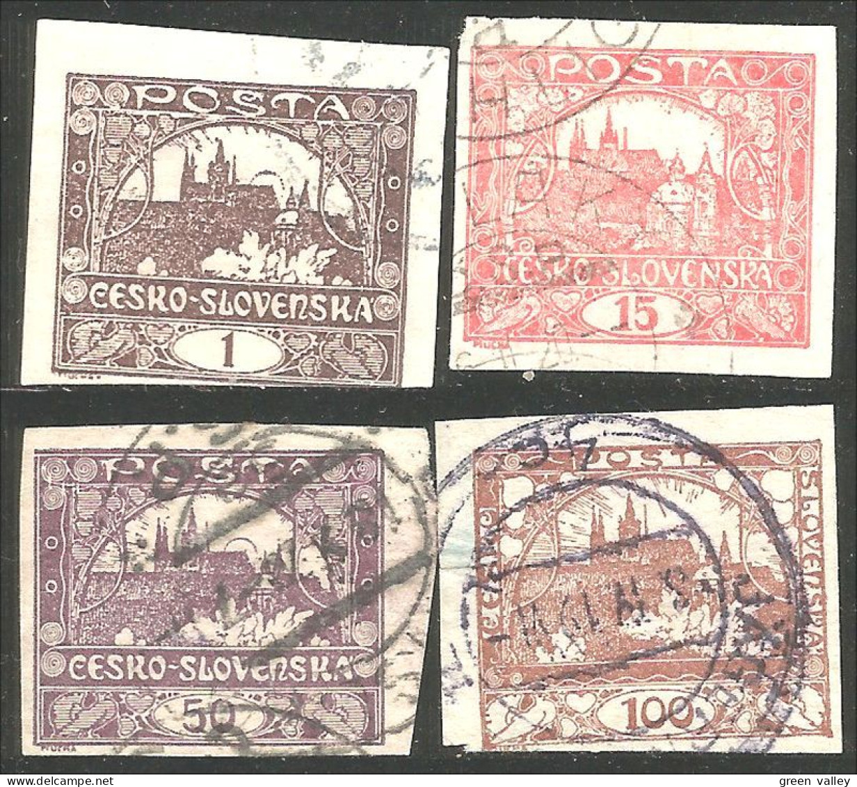 290 Czechoslovakia 1919 Cathedral (CZE-235) - Used Stamps