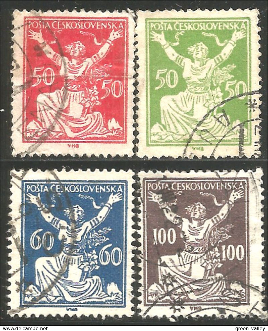 290 Czechoslovakia 1920 Breaking Chains (CZE-229) - Used Stamps