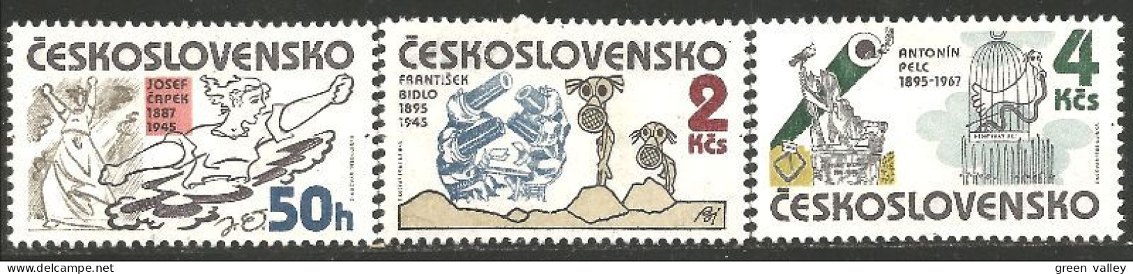 290 Czechoslovakia World War II Artists MNH ** Neuf SC (CZE-194) - Unused Stamps