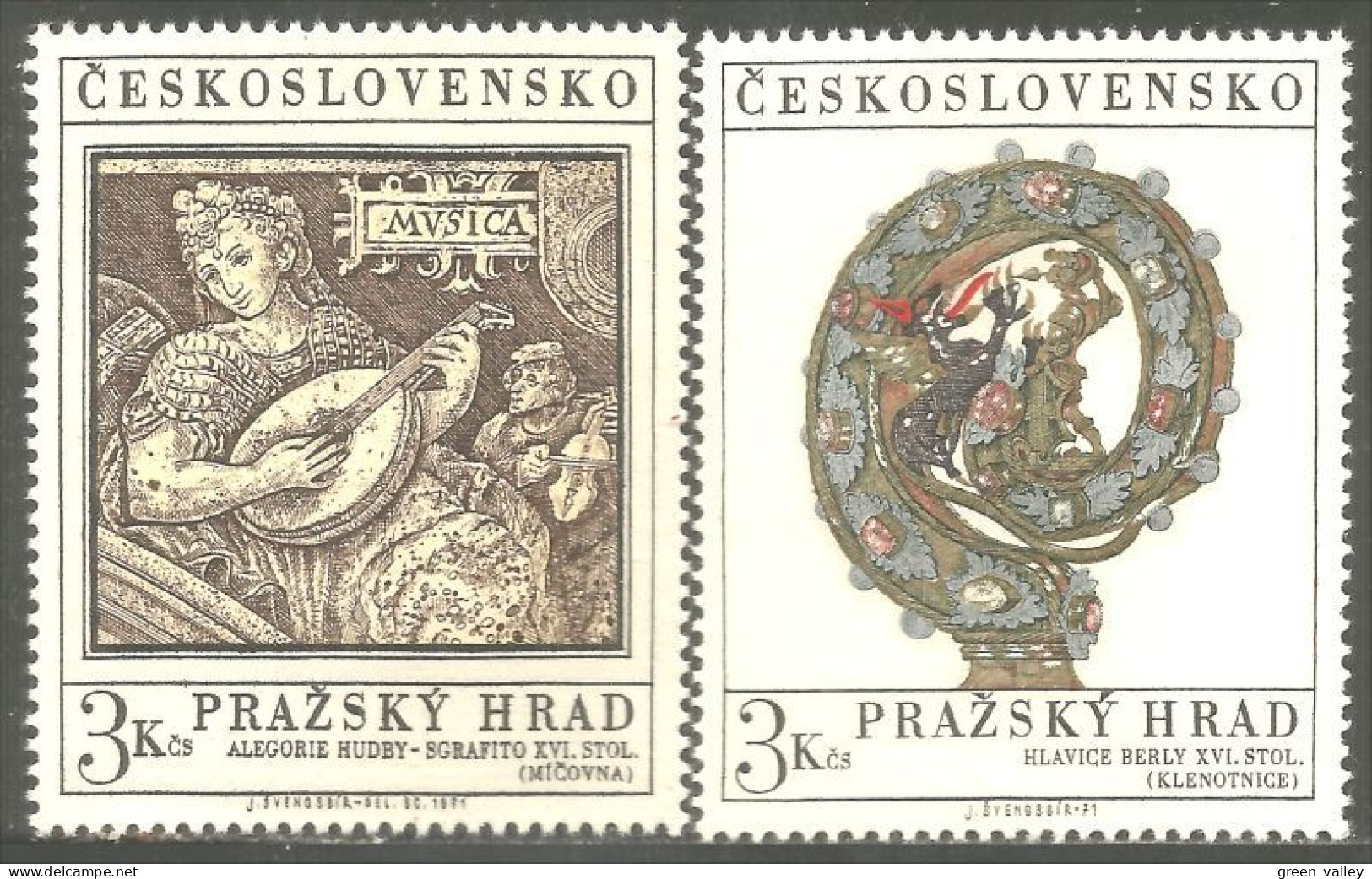 290 Czechoslovakia Allegory Music Musique Musik MNH ** Neuf SC (CZE-208) - Muziek