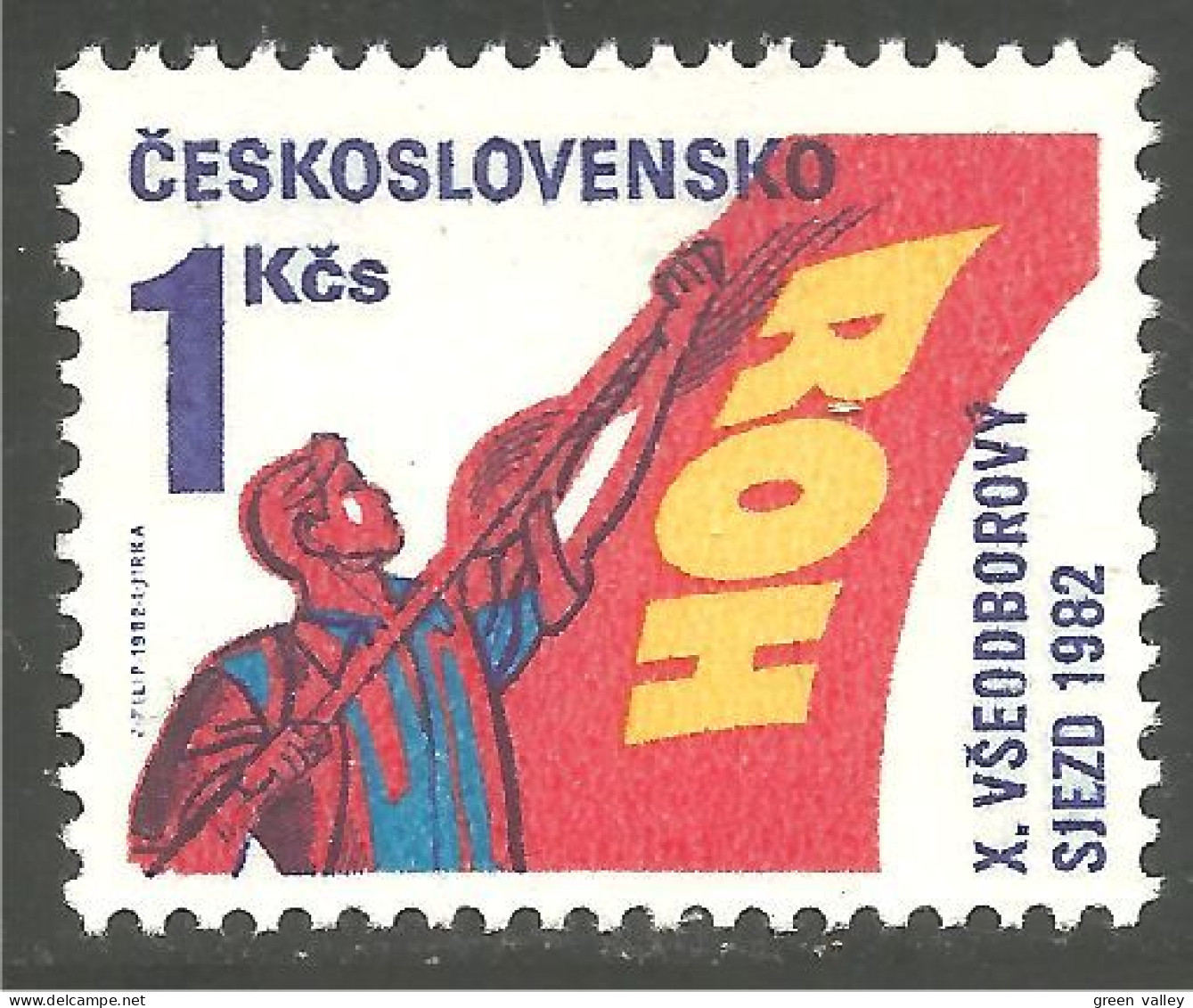 290 Czechoslovakia Workers Congress Travailleurs MNH ** Neuf SC (CZE-192) - Unused Stamps