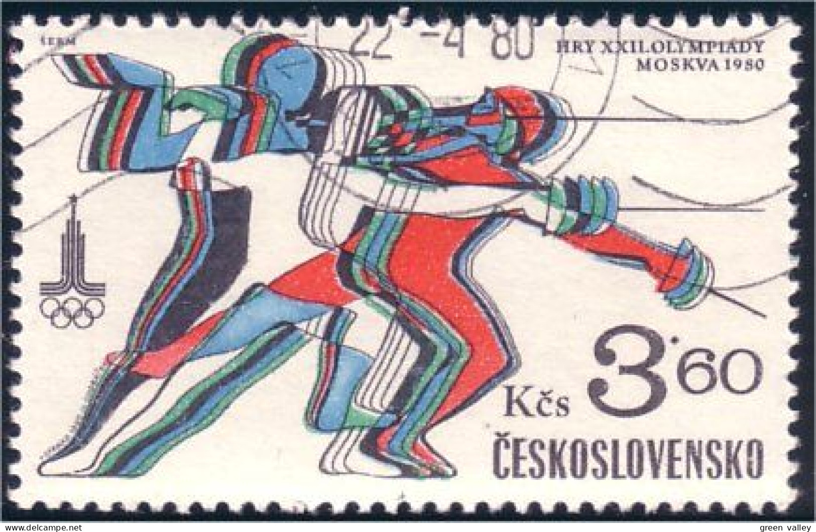 290 Czechoslovakia Escrime Fencing Fechten Esgrima Scherma (CZE-125) - Escrime