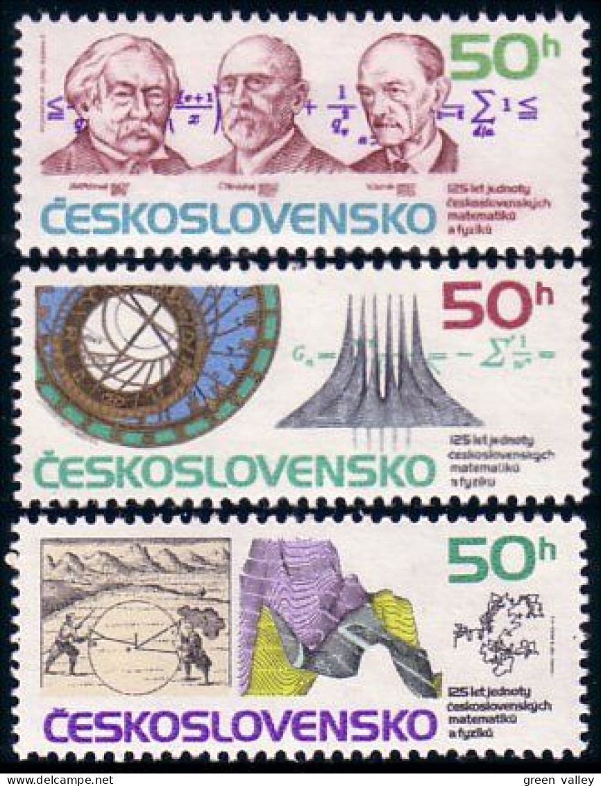 290 Czechoslovakia Mathematicians Physicists Brownian MNH ** Neuf SC (CZE-100) - Physics