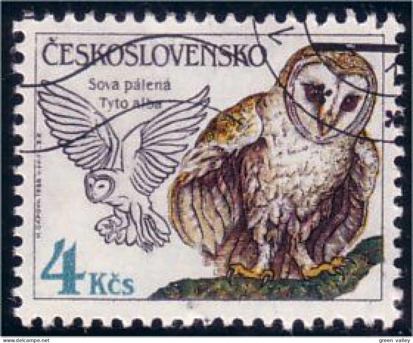 290 Czechoslovakia Hibou Chouette Owl Eule (CZE-33) - Eulenvögel