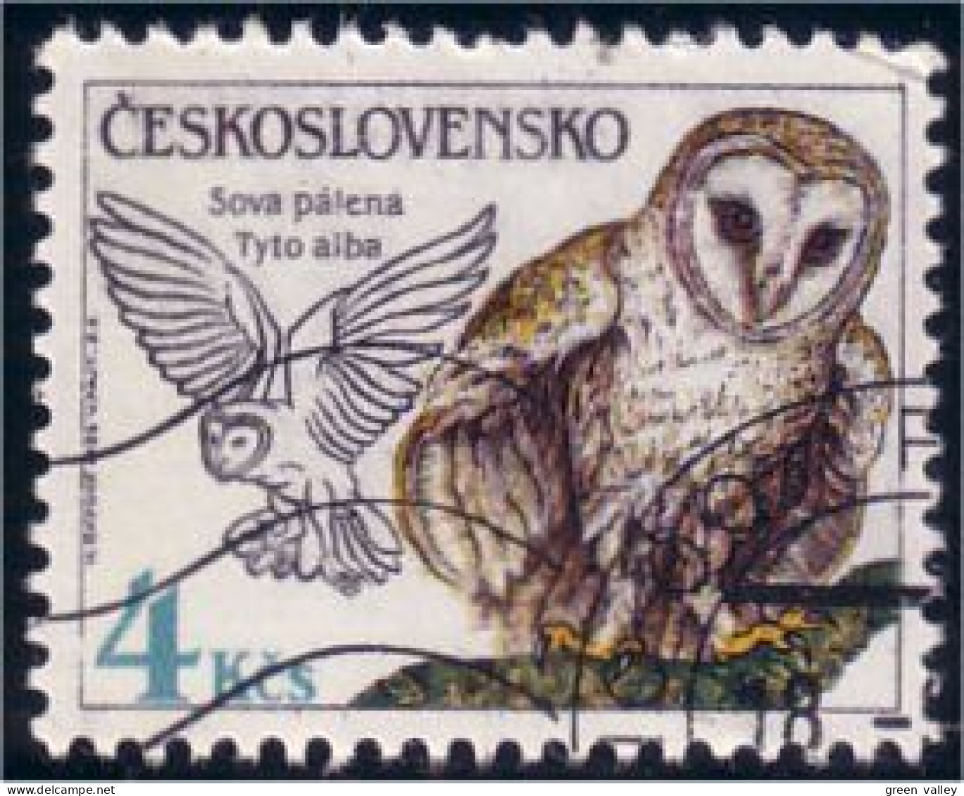 290 Czechoslovakia Hibou Chouette Owl Eule (CZE-34) - Uilen