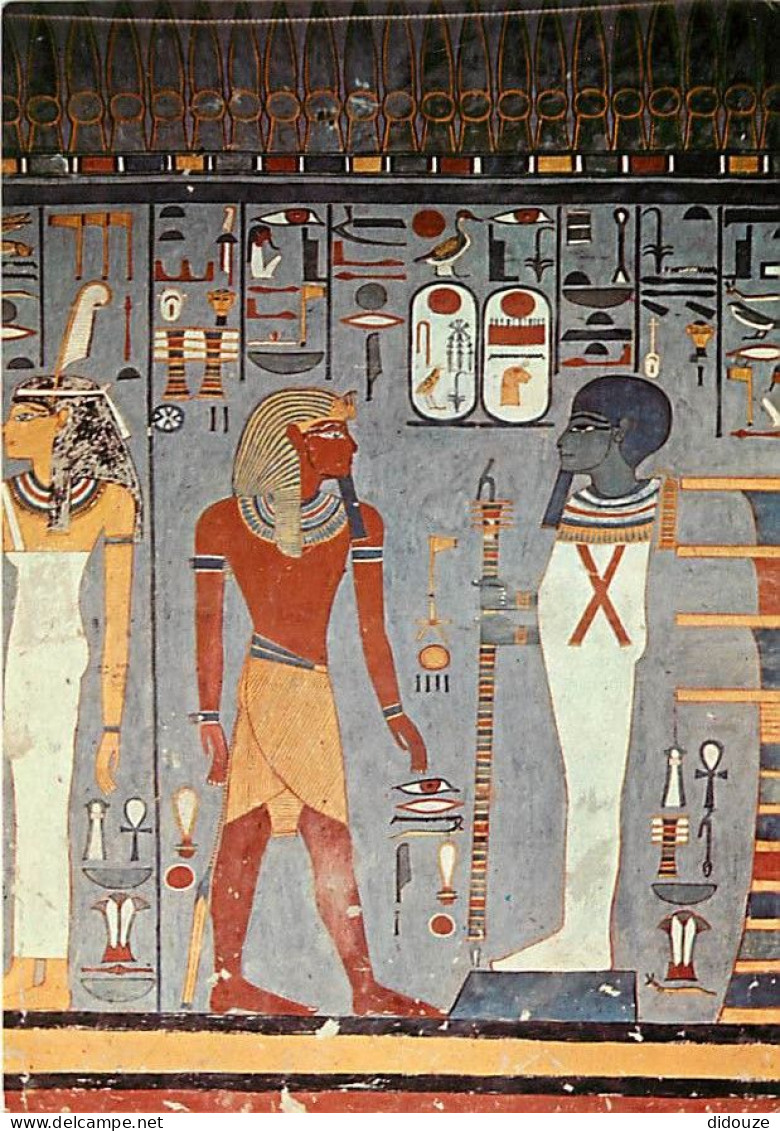 Egypte - Antiquité Egyptienne - The King Granted Life By Ptah And Maât - Le Roi Gratifiée De Vie Par Ptah El Maât - Cart - Musea