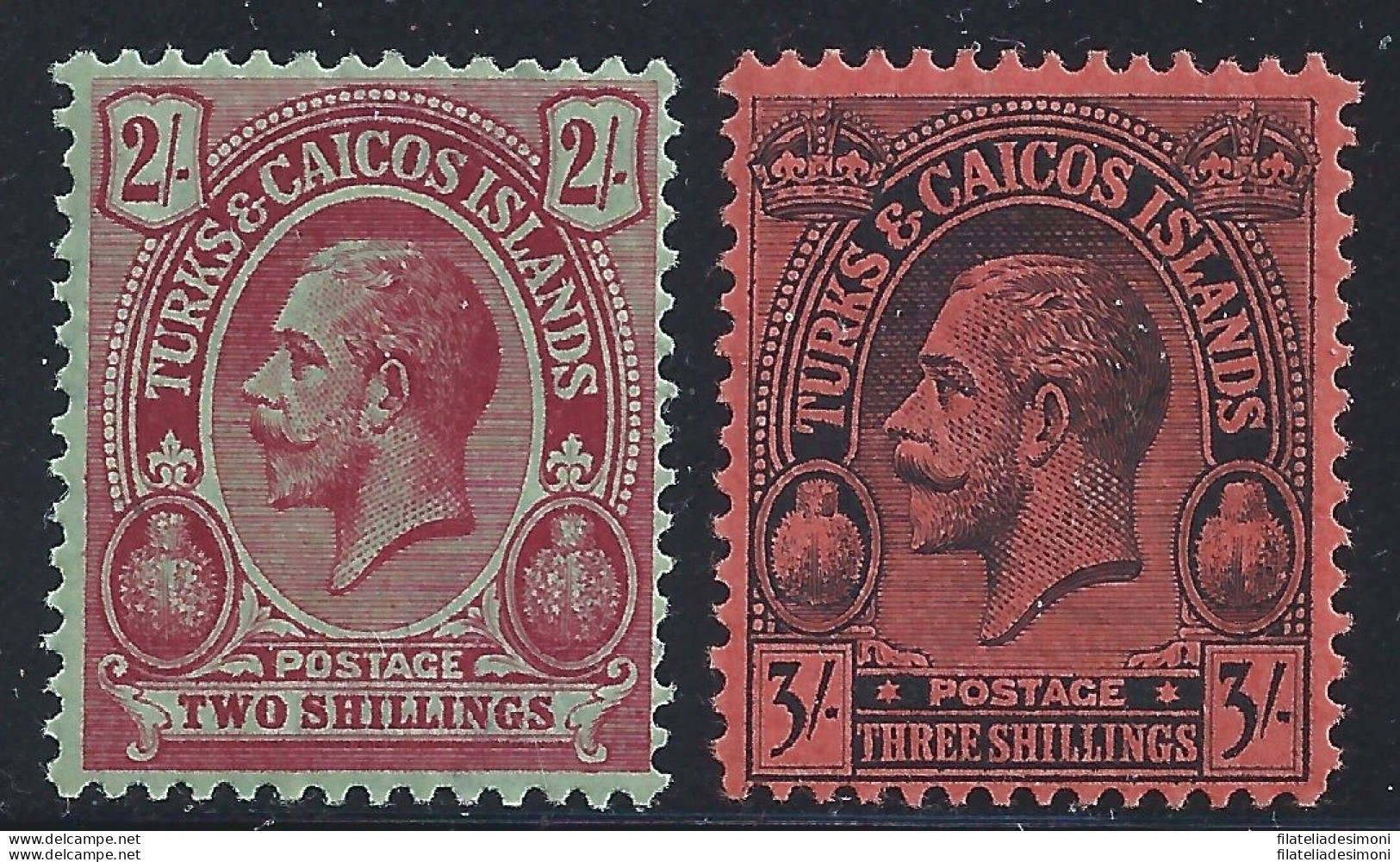 1913-21 TURKS AND CAICOS, N° 138/139 2 Valori MLH/* - Autres & Non Classés