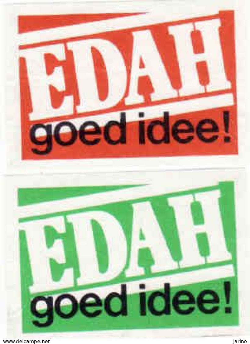 2 Dutch Matchbox Labels, EDAH, Goed Idee! Holland, Netherlands - Boites D'allumettes - Etiquettes