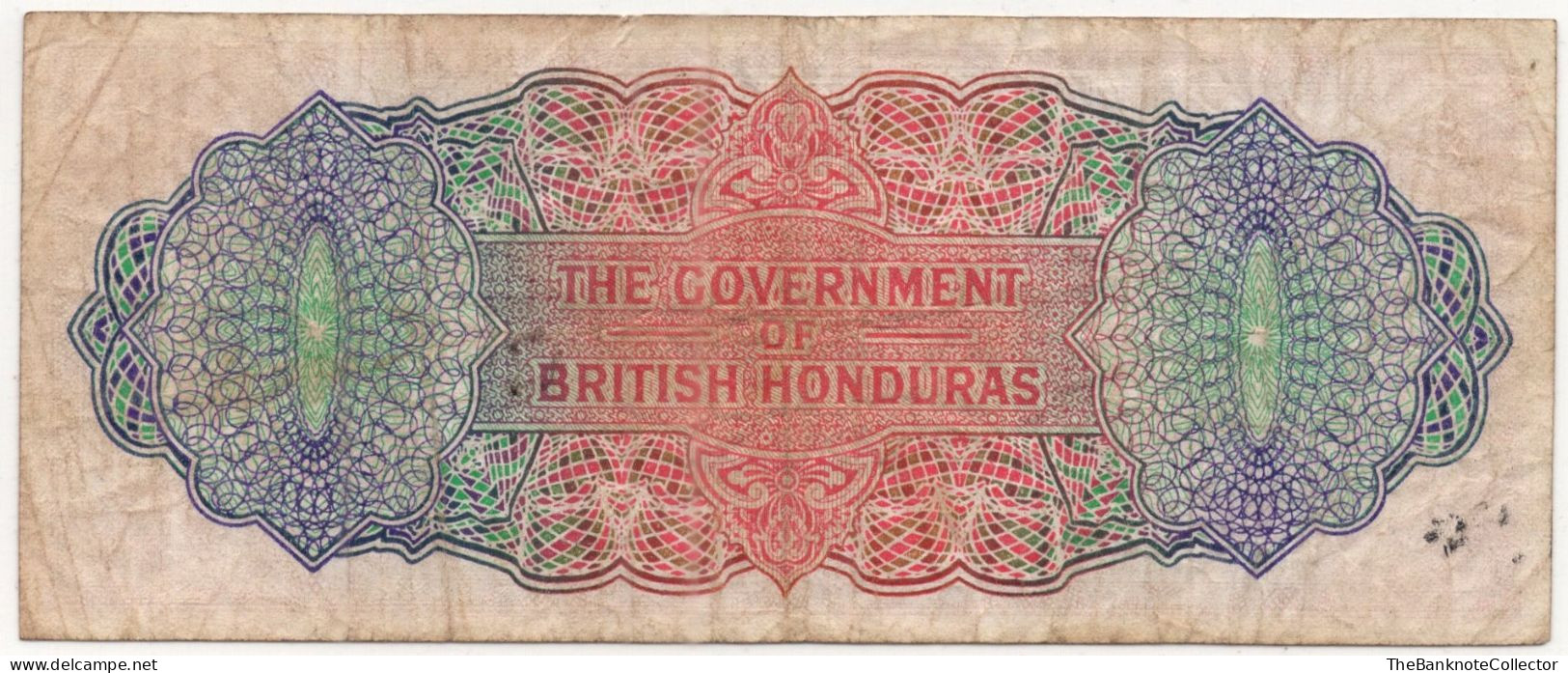 British Honduras 5 Dollars1970 QEII P-30 Fine+ *Scarce* - Belice