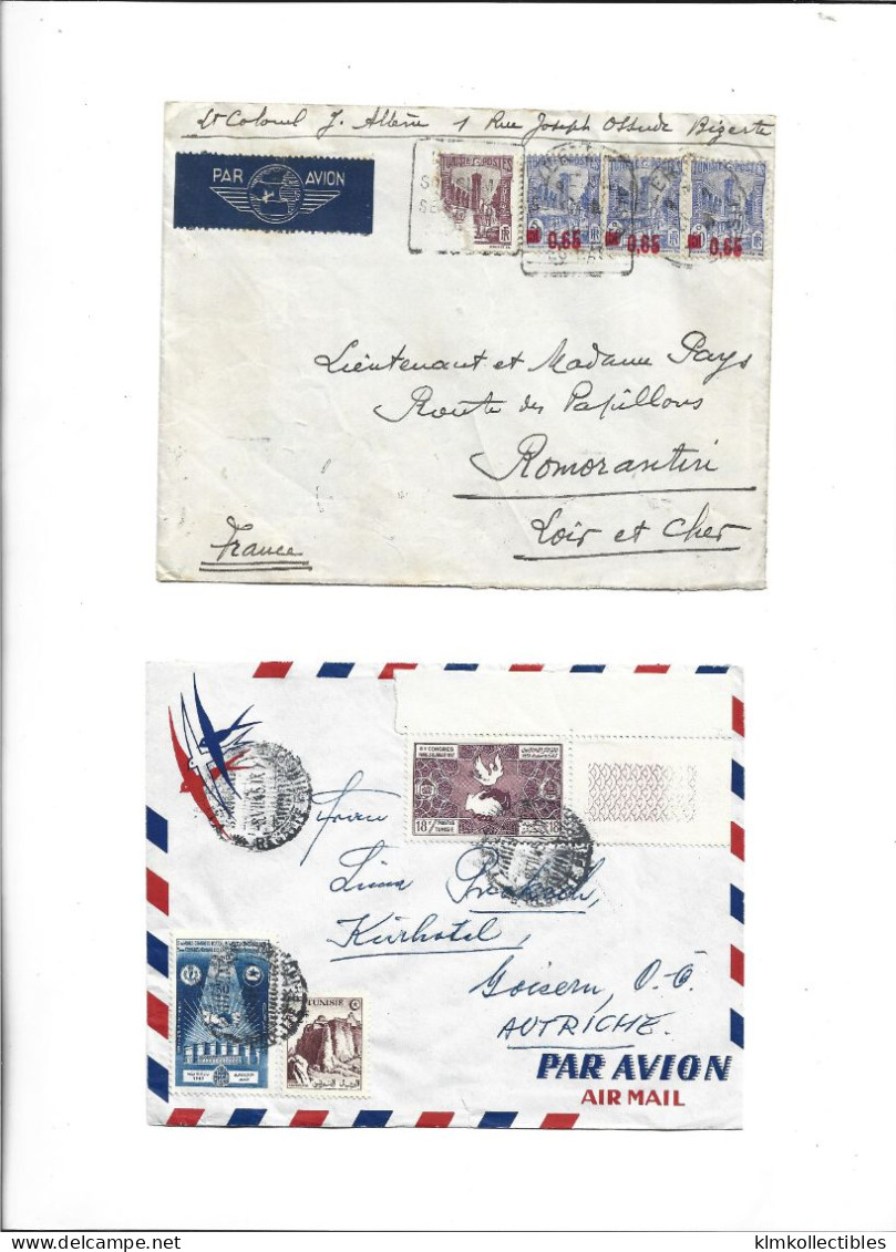 TUNISIE TUNISIA TUNIS - POSTAL HISTORY LOT - 5 COVERS - Storia Postale