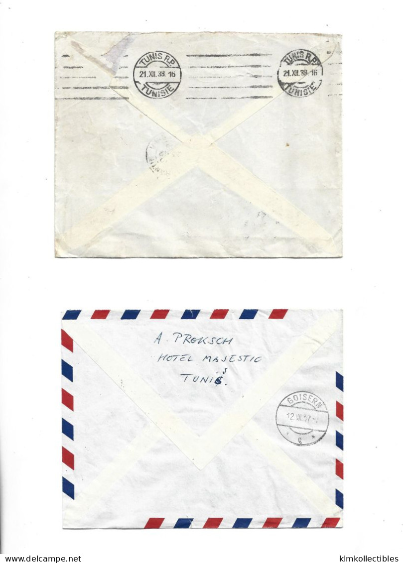 TUNISIE TUNISIA TUNIS - POSTAL HISTORY LOT - 5 COVERS - Covers & Documents