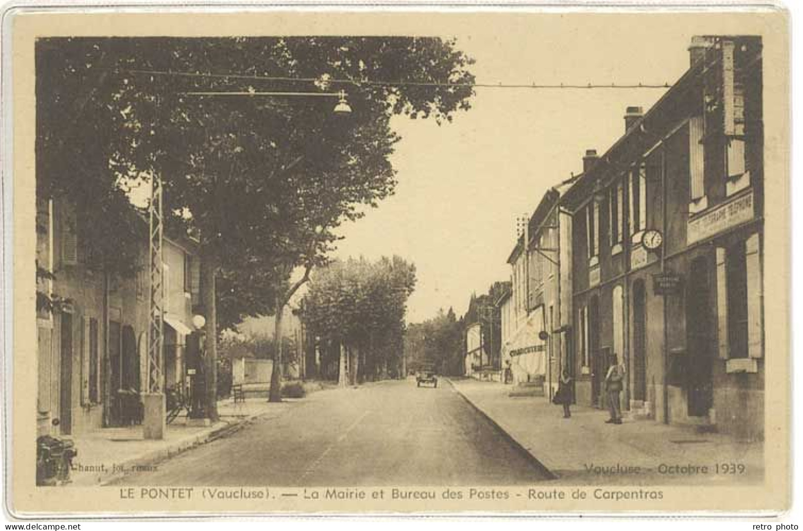 Cpa Vaucluse - Le Pontet - La Mairie Et Bureau Des Postes - Route De Carpentras - Le Pontet