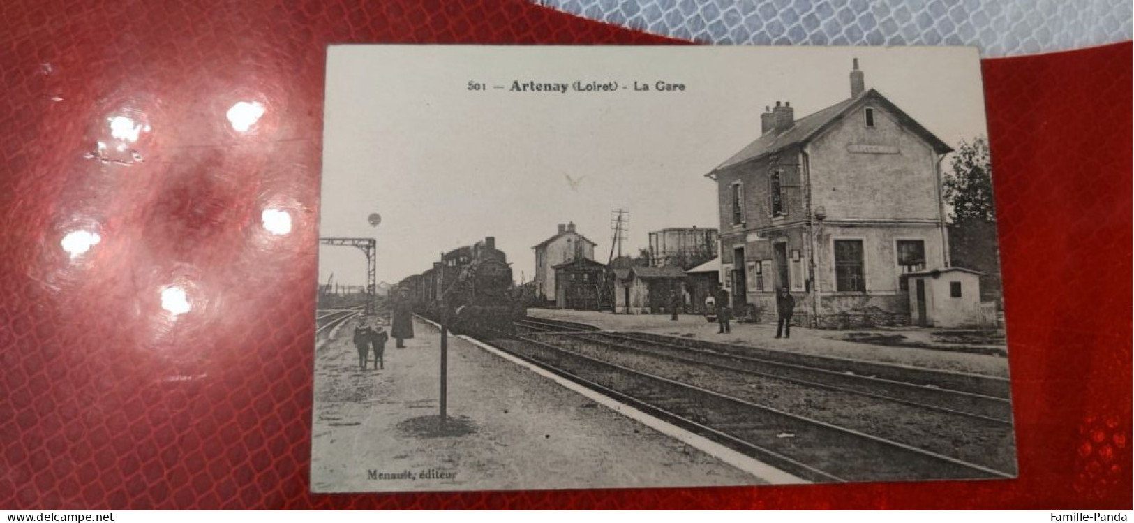 CPA Loiret 45 - Artnay - 501 - La Gare - Artenay