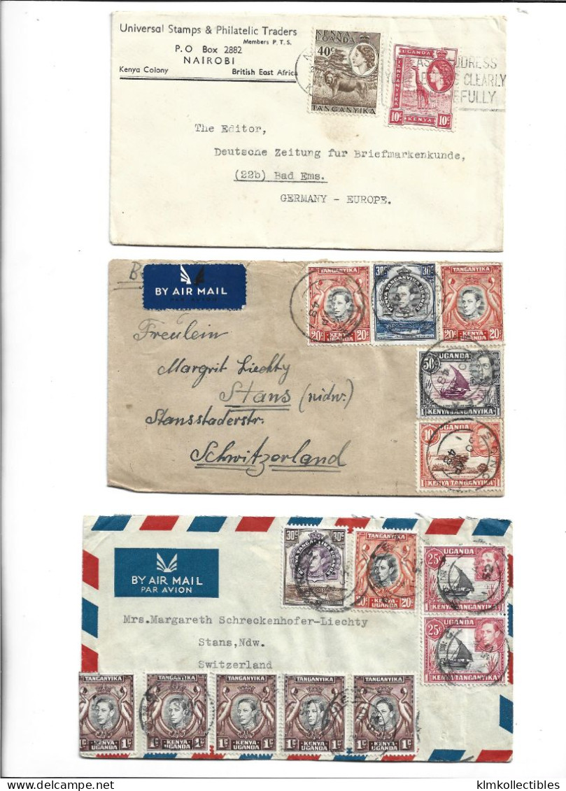 GREAT BRITAIN UNITED KINGDOM ENGLAND COLONIES - KENYA UGANDA TANGANYIKA - POSTAL HISTORY LOT - Kenya, Uganda & Tanganyika