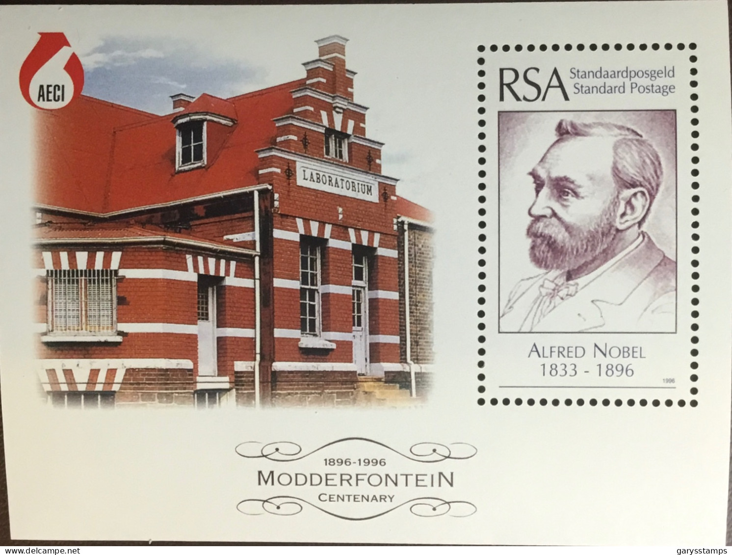 South Africa 1996 Nobel Laureates Minisheet MNH - Neufs