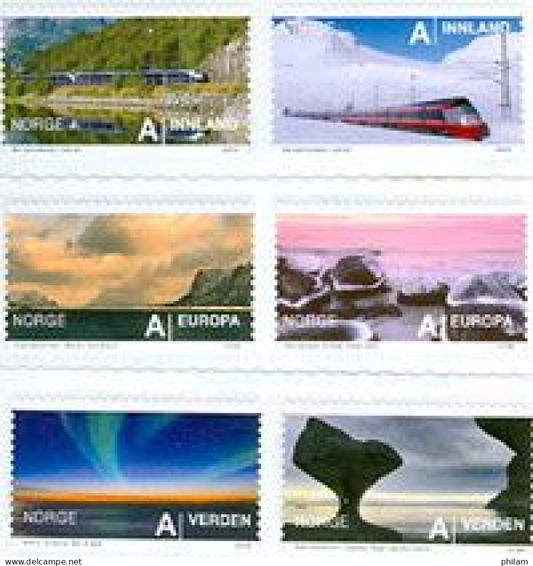 NORVEGE 2009 - Vues Touristiques - 6 V. - Unused Stamps