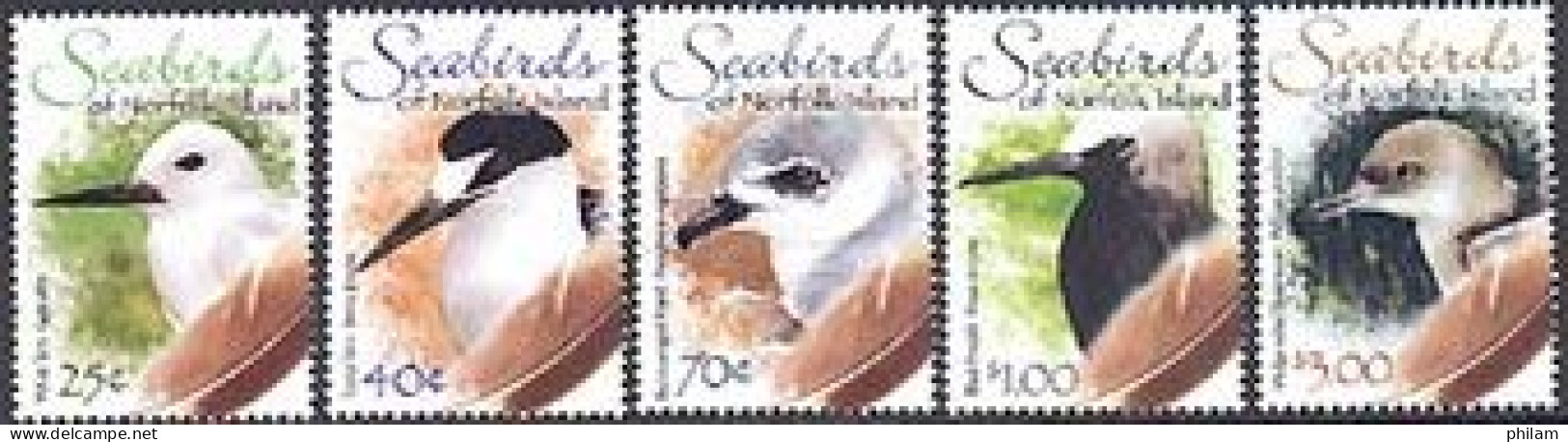 NORFOLK 2006 - Oiseaux De Mer - II - (White Tern) - 5 V. - Gabbiani