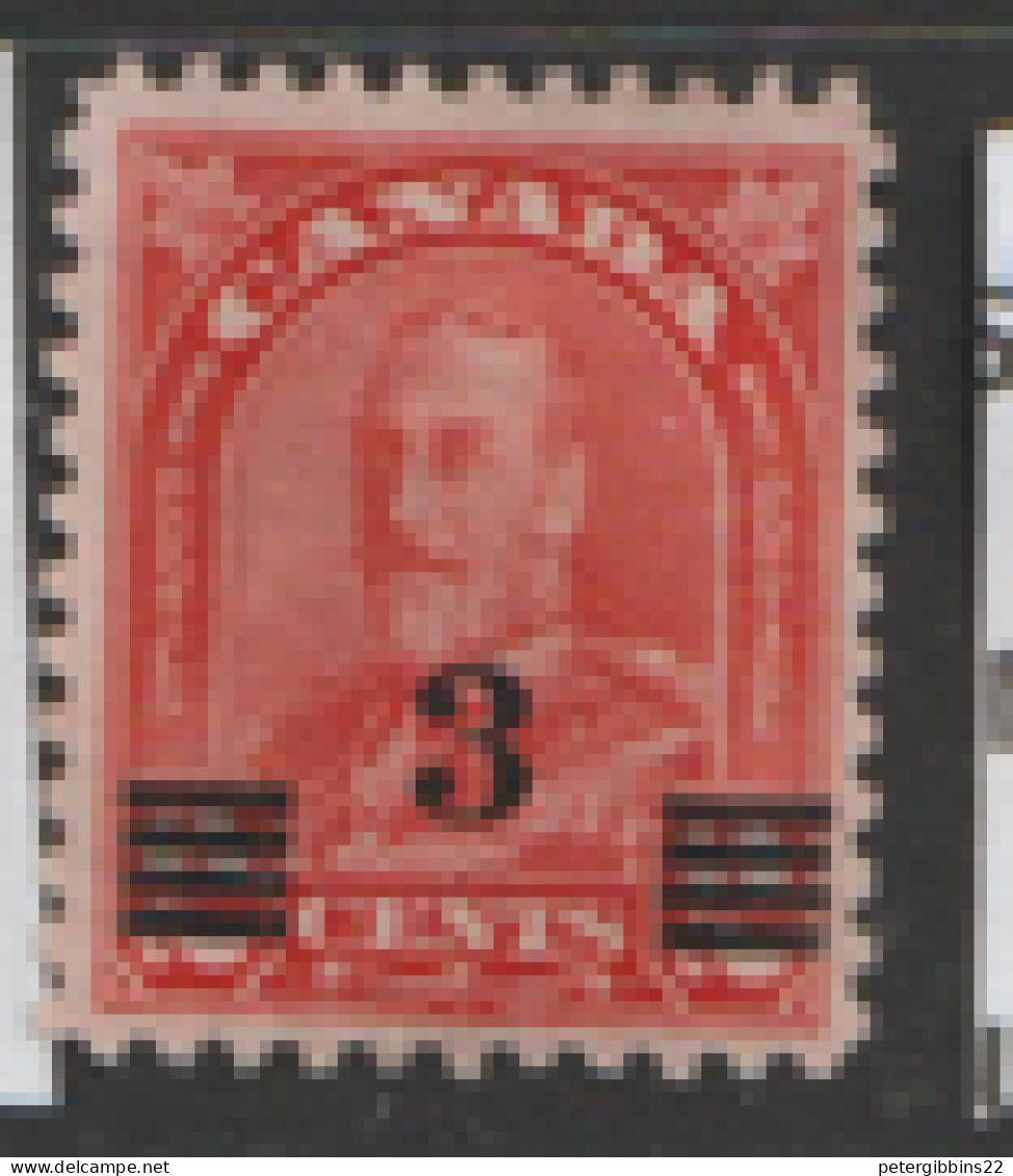 Canada  1932  SG  314  3c Surcharge  Mint No Gum - Neufs